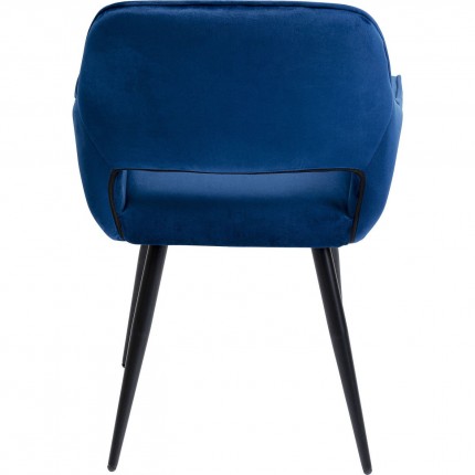 Chair with armrests San Francisco blue Kare Design