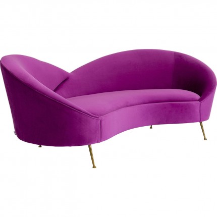 Sofa Night Fever 3-Seater velvet purple Kare Design