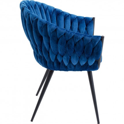 Chair with armrests Knot Blue Kare Design