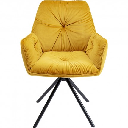 Chair with armrests Mila Yellow Kare Design