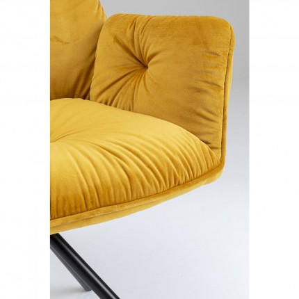 Chair with armrests Mila Yellow Kare Design