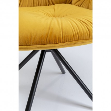 Chair with armrests Mila Yellow Kare Design