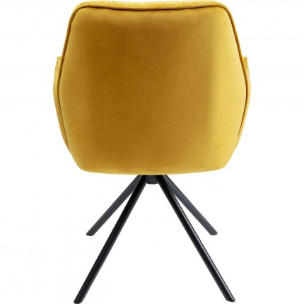 Chair with armrests Mila Yellow Kare Design