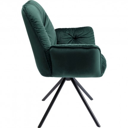 Chair with armrests Mila Green Kare Design