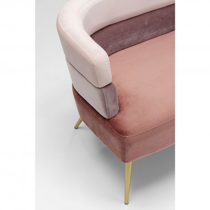 Sofa Sandwich 2-Seater Velvet Pink Kare Design