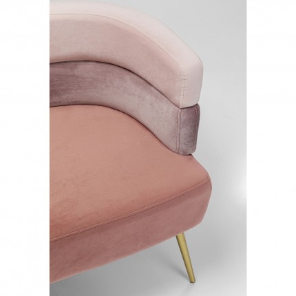 Sofa Sandwich 2-Seater Velvet Pink Kare Design