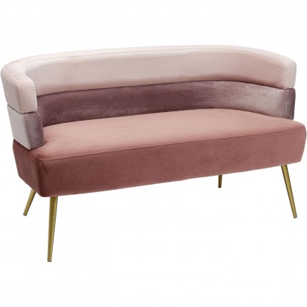 Sofa Sandwich 2-Seater Velvet Pink Kare Design