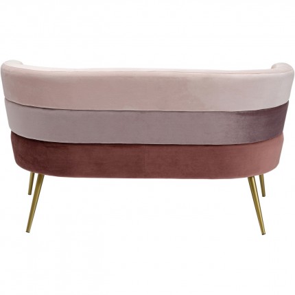 Sofa Sandwich 2-Seater Velvet Pink Kare Design