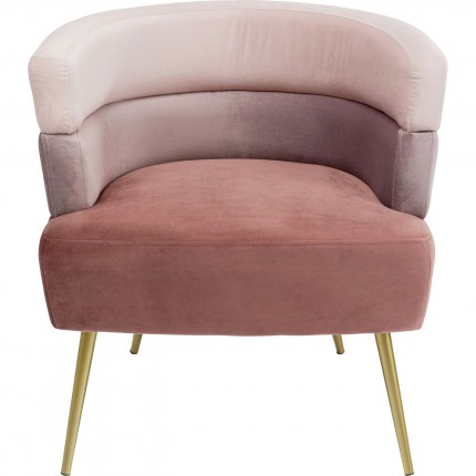 Armchair Sandwich velvet pink Kare Design