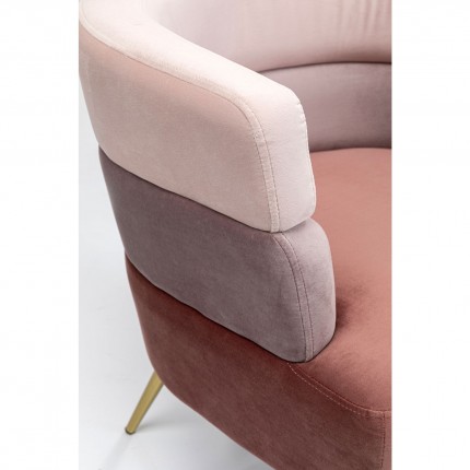 Armchair Sandwich velvet pink Kare Design