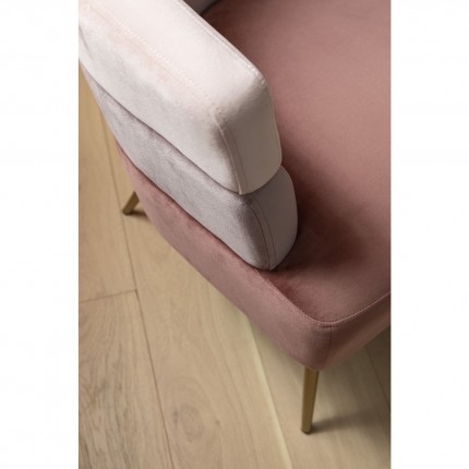 Armchair Sandwich velvet pink Kare Design