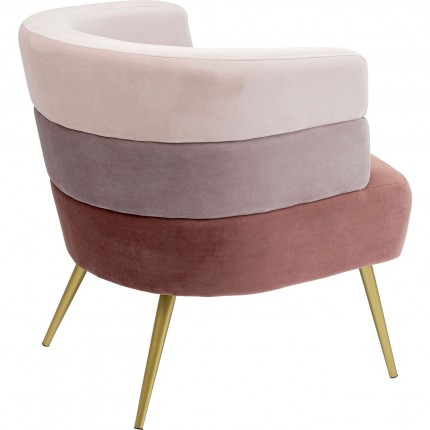 Armchair Sandwich velvet pink Kare Design