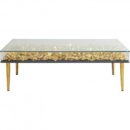 Coffee Table Gold Flowers 120x60cm Kare Design