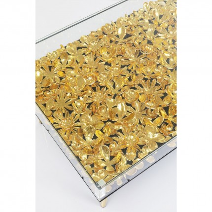 Coffee Table Gold Flowers 120x60cm Kare Design