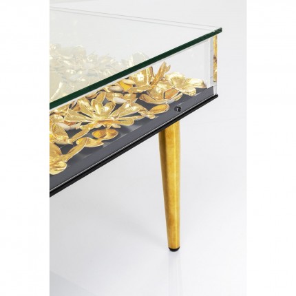 Coffee Table Gold Flowers 120x60cm Kare Design