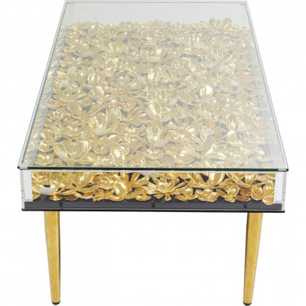 Coffee Table Gold Flowers 120x60cm Kare Design