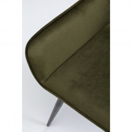 Chair with armrests San Francisco Dark Green Kare Design