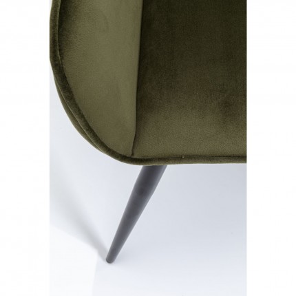 Chair with armrests San Francisco Dark Green Kare Design