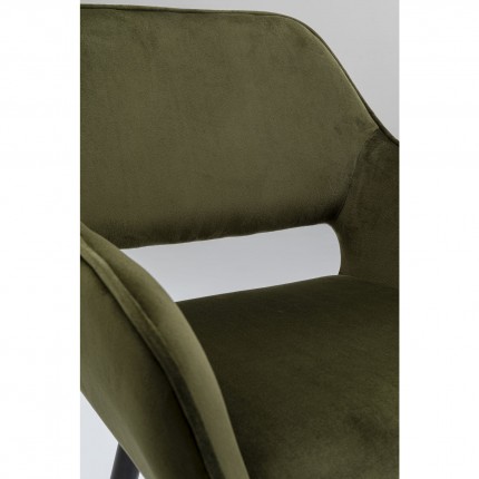 Chair with armrests San Francisco Dark Green Kare Design