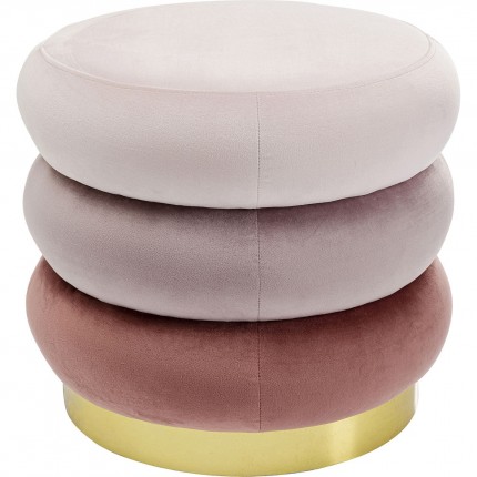 Stool Sandwich velvet pink Kare Design