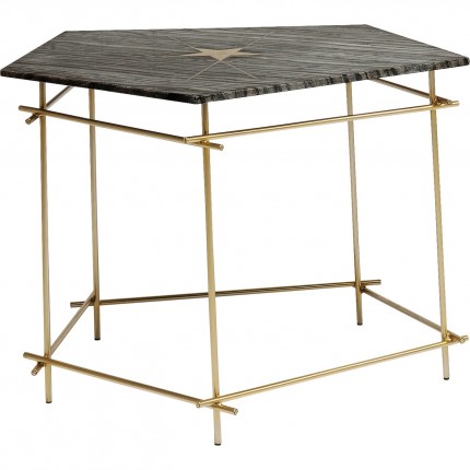 Table d'appoint Mystic Pentagon 52cm grise Kare Design