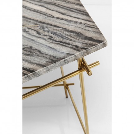 Table d'appoint Mystic Pentagon 52cm grise Kare Design