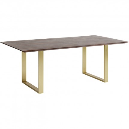 Table Symphony 180x90cm noyer laiton Kare Design