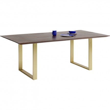 Table Symphony 180x90cm noyer laiton Kare Design