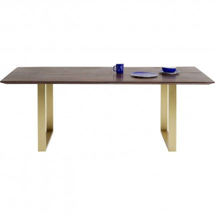 Table Symphony 180x90cm noyer laiton Kare Design