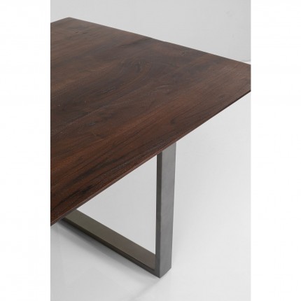 Table Symphony noyer acier 160x80cm Kare Design