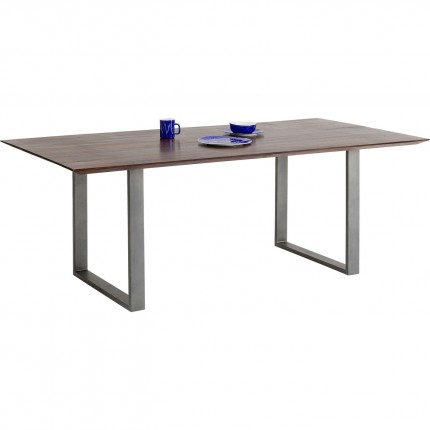 Table Symphony 160x80cm noyer acier Kare Design