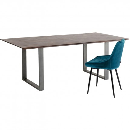 Table Symphony 160x80cm noyer acier Kare Design