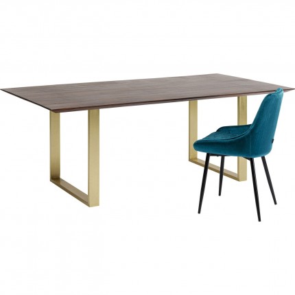 Table Symphony 200x100cm noyer laiton Kare Design