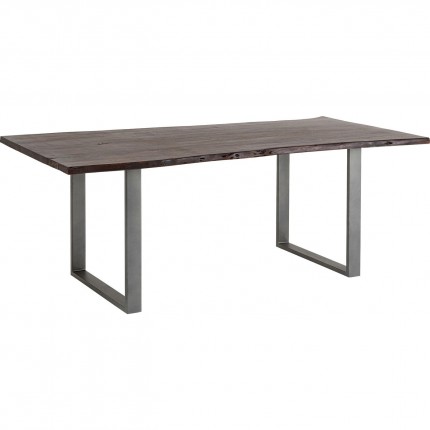 Table Harmony 180x90cm noyer acier Kare Design