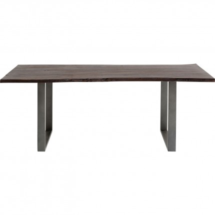 Table Harmony 180x90cm noyer acier Kare Design