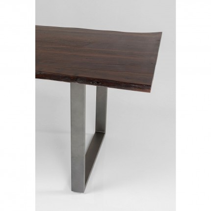 Table Harmony 180x90cm noyer acier Kare Design