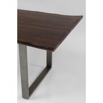 Table Harmony 180x90cm noyer acier Kare Design