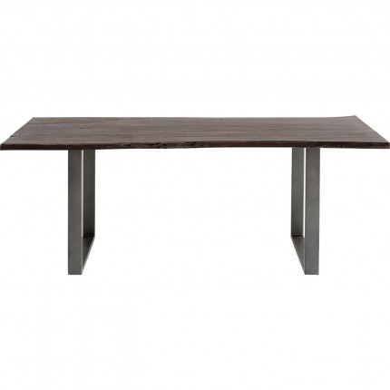 Table Harmony 160x80cm noyer acier Kare Design