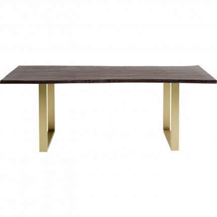 Table Harmony 200x100cm noyer laiton Kare Design