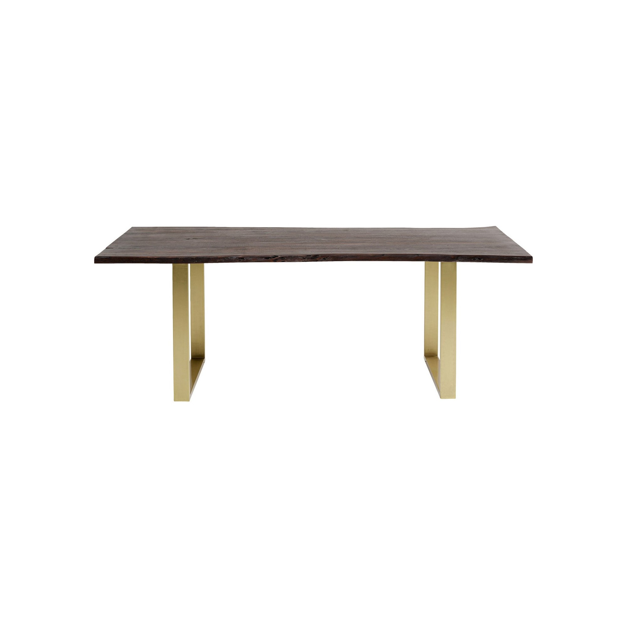 Table Harmony noyer laiton 200x100cm Kare Design