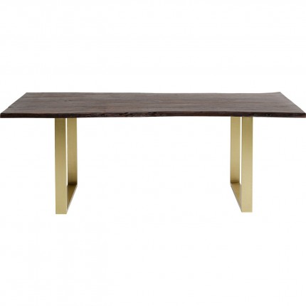 Table Harmony 160x80cm noyer laiton Kare Design