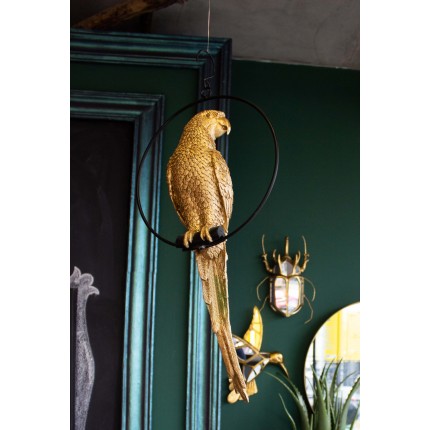 Deco swinging gold parrot Kare Design