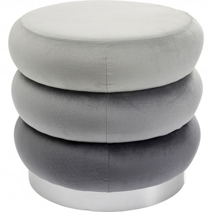 Stool Sandwich velvet grey Kare Design