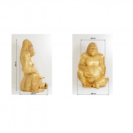 Deco gorilla XXL 249cm gold Kare Design