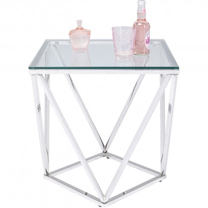 Side Table Cristallo 50x50cm silver Kare Design