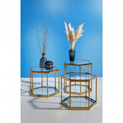 Side Table Comb Gold 55cm Kare Design