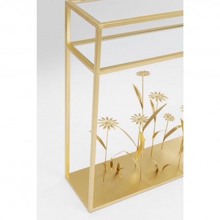 Console Flower Meadow 100x25cm gold Kare Design