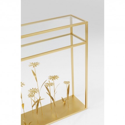 Console Flower Meadow 100x25cm gold Kare Design