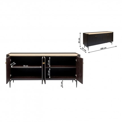 Sideboard Milano 4 doors Kare Design