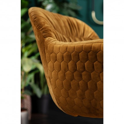 Swivel chair with armrests Colmar Yellow Kare Design